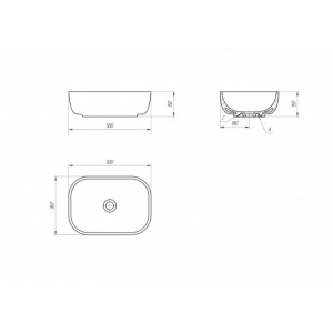 Умывальник Cersanit Moduo Square 50 схема