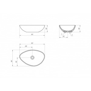 Умывальник Cersanit Moduo Leaf 55 схема