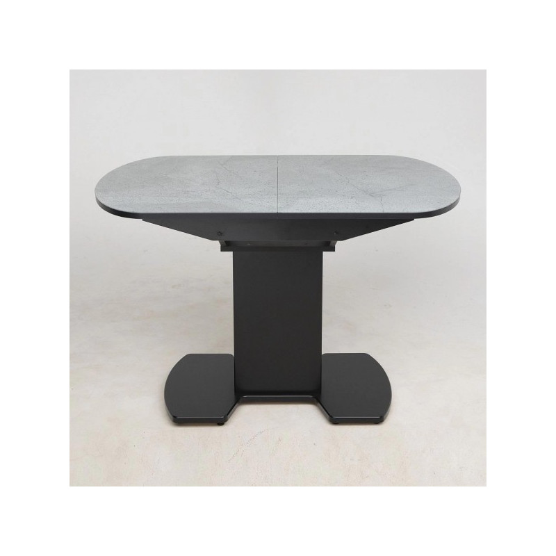 Кухонный стол Аврора Корсика мрамор серый/черный матовый виж