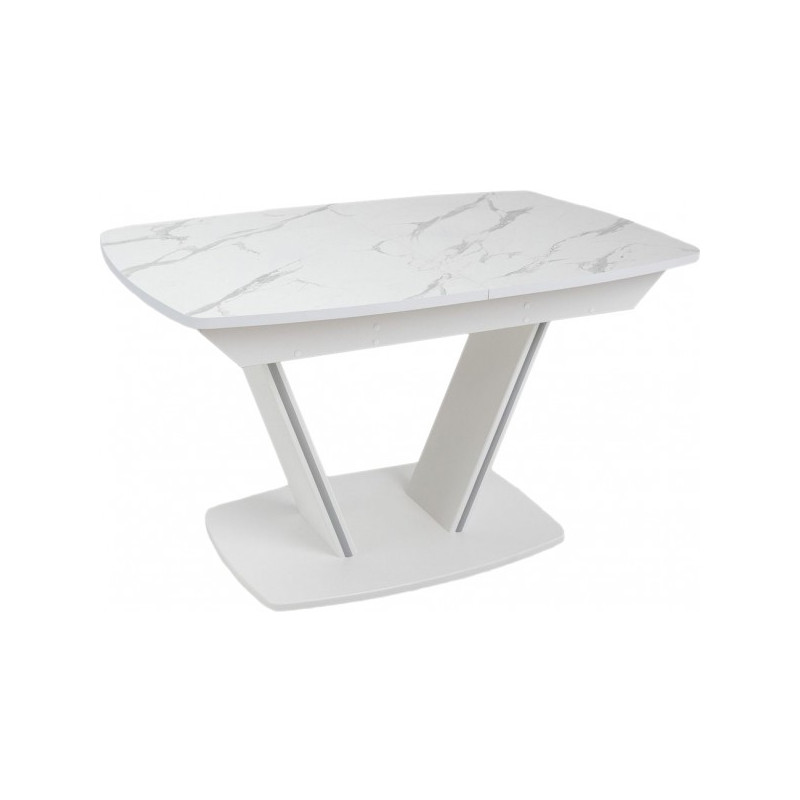 Кухонный стол Аврора Дрезден камень белый/белый