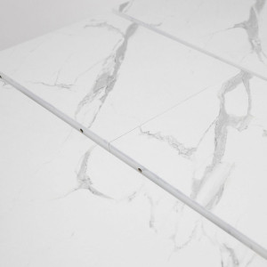 Кухонный стол Аврора Дрезден камень белый/белый столешница