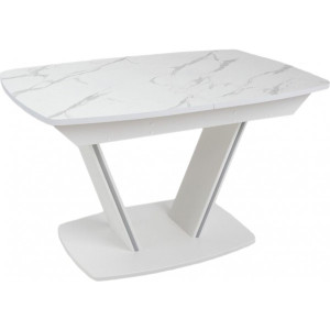 Кухонный стол Аврора Дрезден камень белый/белый
