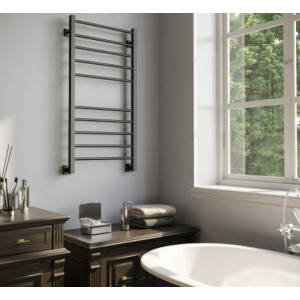 Полотенцесушитель Stinox Classic 500x1000 НП (1/2") черный матовый в ванной