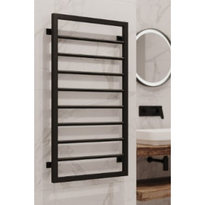 Полотенцесушитель Stinox Corsa 500x1000 НП (1/2") черный матовый на стене