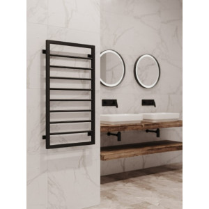 Полотенцесушитель Stinox Corsa 500x1000 НП (1/2") черный матовый в ванной