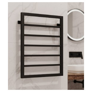 Полотенцесушитель Stinox Croma 500x700 НП (1/2") черный матовый на стене