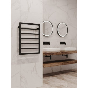 Полотенцесушитель Stinox Croma 500x700 НП (1/2") черный матовый в ванной