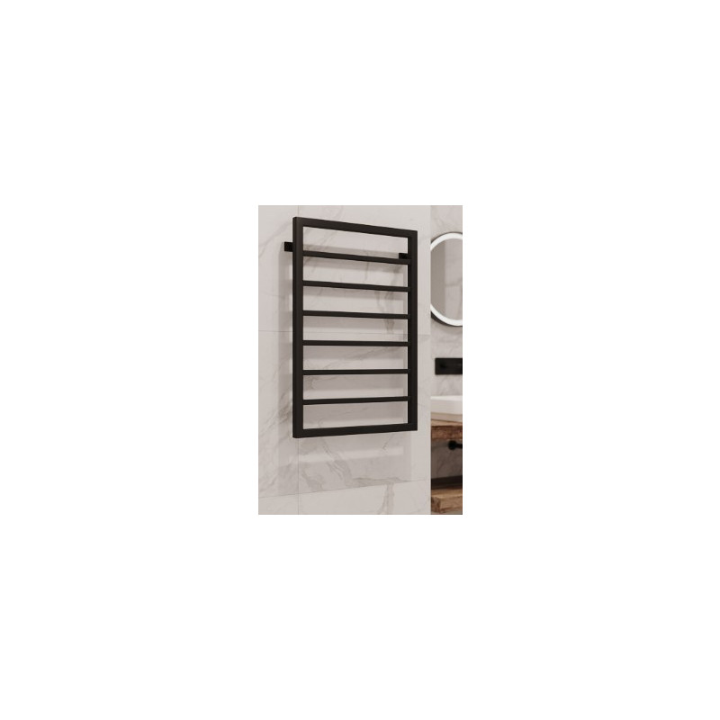 Полотенцесушитель Stinox Croma 500x800 НП (1/2") черный матовый на стене