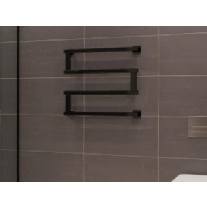 Полотенцесушитель Stinox Optima 500x600 БП (1/2") черный на стене