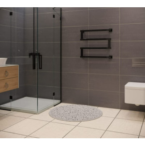 Полотенцесушитель Stinox Optima 500x600 БП (1/2") черный в ванной