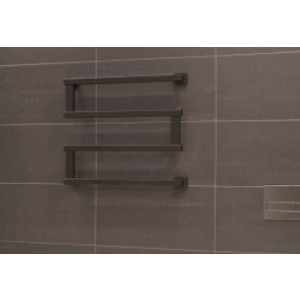 Полотенцесушитель Stinox Optima 500x600 БП (1/2") черный матовый на стене