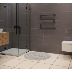 Полотенцесушитель Stinox Optima 500x600 БП (1/2") черный матовый в ванной