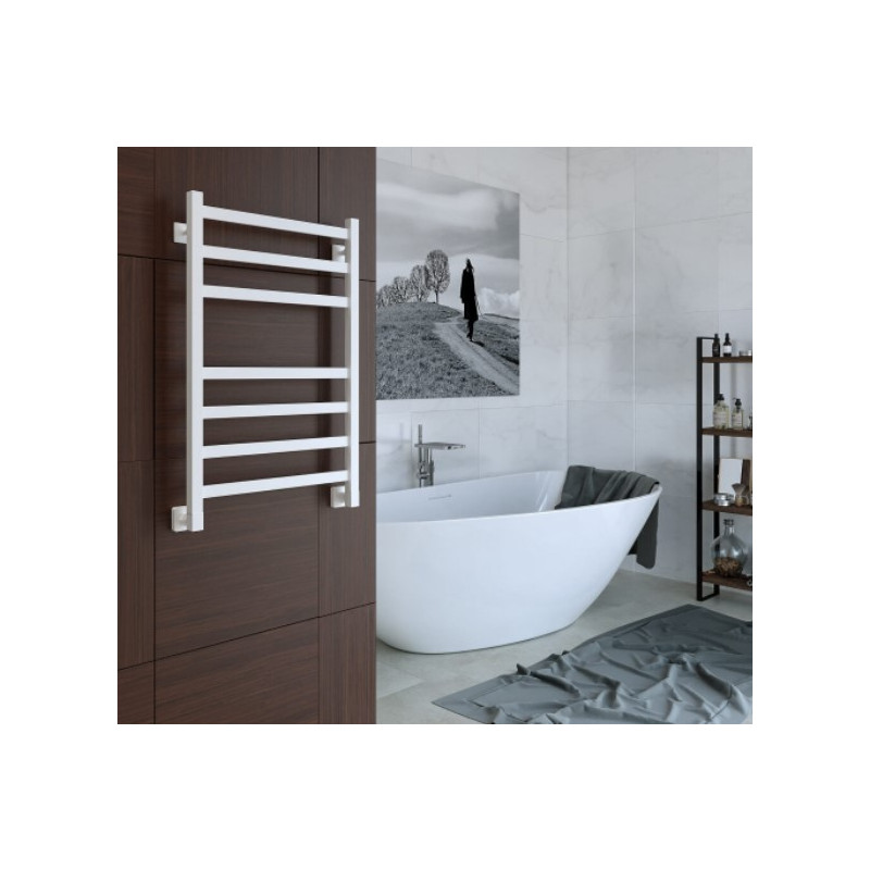 Полотенцесушитель Stinox Prestige 400x800 НП (1/2") белый матовый в ванной