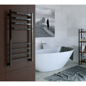 Полотенцесушитель Stinox Prestige 500x1000 БП (1") черный в ванной