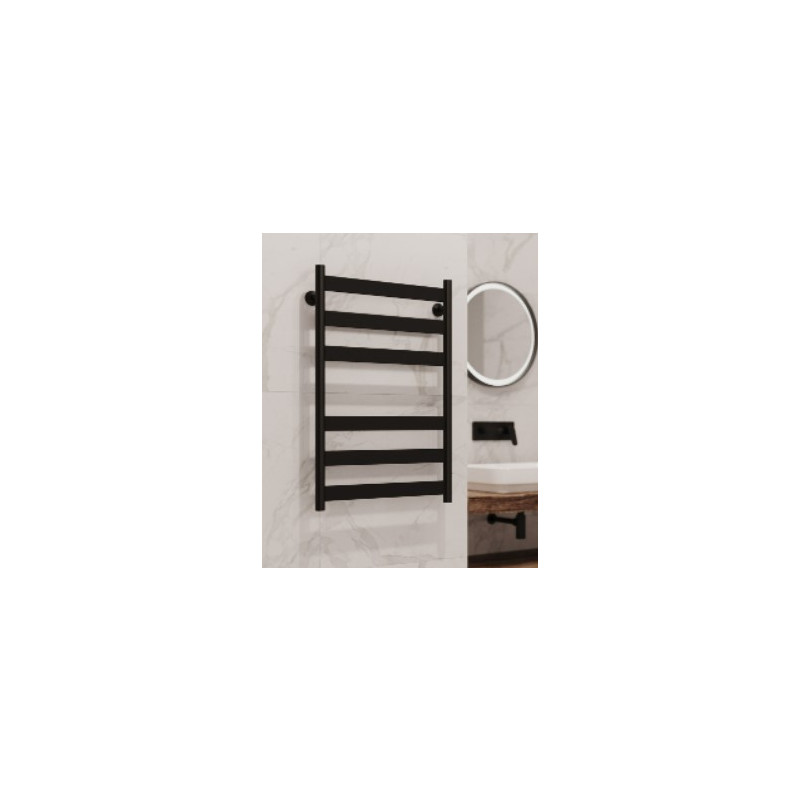 Полотенцесушитель Stinox Napoli 500x800 НП (1/2") черный матовый на стене