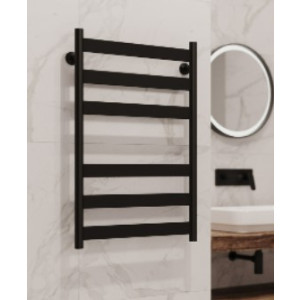 Полотенцесушитель Stinox Napoli 500x800 НП (1/2") черный матовый на стене