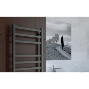 Полотенцесушитель Stinox Prestige 500x800 НП (1/2") черный матовый в ванной