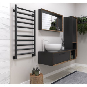 Полотенцесушитель Stinox Sorento 500x1000 НП (1/2") черный матовый в ванной