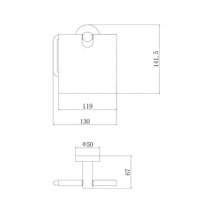 Держатель для туалетной бумаги Fashun A51503 схема