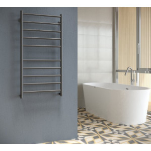 Полотенцесушитель Stinox Toscana 500x1000 НП (1") черный матовый в ванной