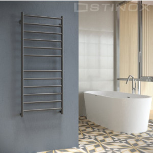 Полотенцесушитель Stinox Toscana 500x1200 НП (1/2") черный матовый в ванной