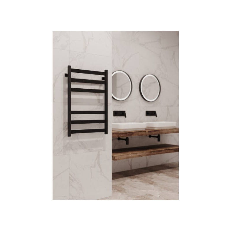 Полотенцесушитель Stinox Verona 500x800 НП (1/2") черный матовый в вано