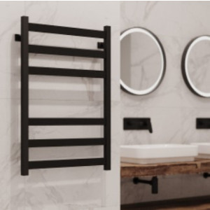 Полотенцесушитель Stinox Verona 500x800 НП (1/2") черный матовый на стене