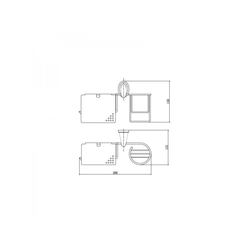 Держатель для освежителя воздуха и туалетной бумаги Fashun A1503-1 схема