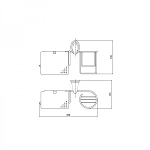 Держатель для освежителя воздуха и туалетной бумаги Fashun A1503-1 схема