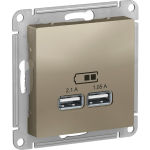 Розетка Schneider Electric Atlas Design ATN000533 шампань