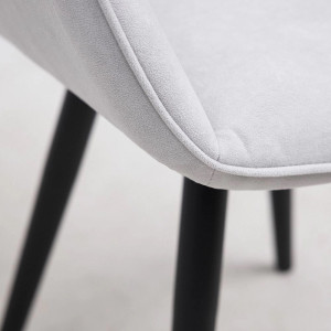 Стул Аврора Роан 2 светло-серый/черный сиденье