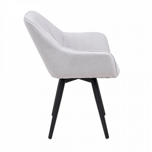 Стул Аврора Роан 2 светло - серый/черный вид сбоку