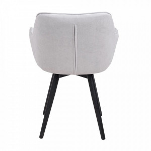 Стул Аврора Роан 2 светло-серый/черный вид сзади