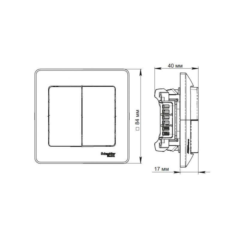 Выключатель Schneider Electric Glossa GSL000152 белый схема