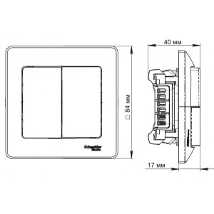Выключатель Schneider Electric Glossa GSL000152 белый схема