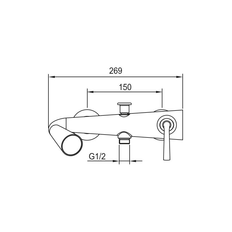 Смеситель Ahti Turku TU405001 хром схема