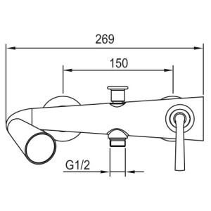Смеситель Ahti Turku TU405001 хром схема
