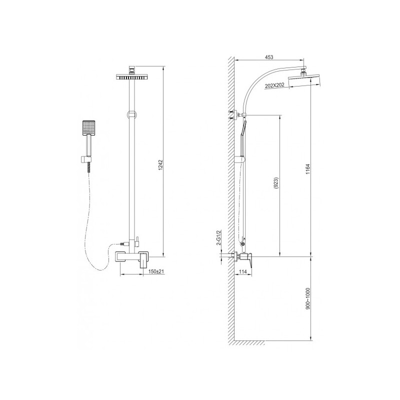 Душевая система Ahti Imatra IM315000 схема