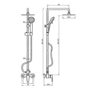 Душевая система Ahti Satakunta SK403100 схема