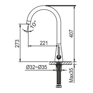 Смеситель Ahti Turku TU103011 хром схема