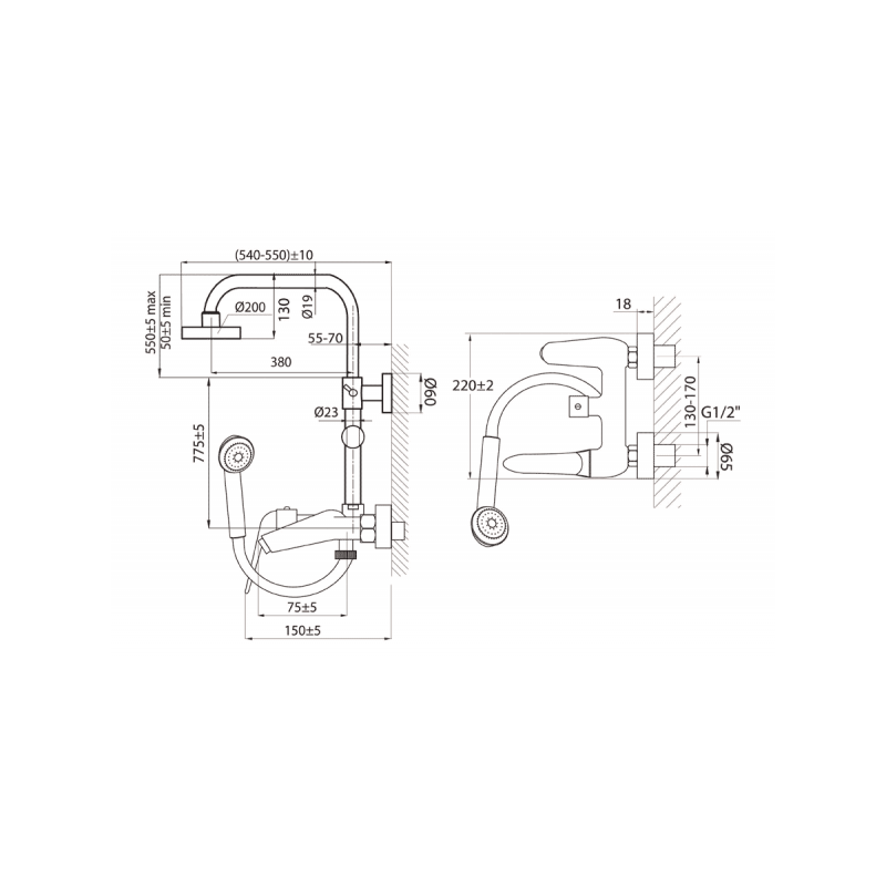 Душевая система Ahti Karjala KJ403101 с