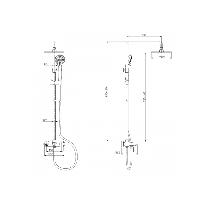 Душевая система Ahti Nurmes NM315001 схема