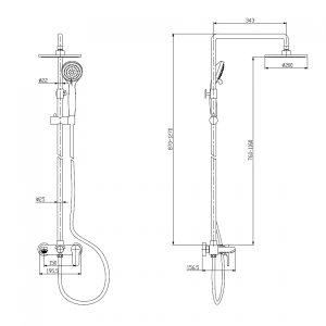Душевая система Ahti Nurmes NM315001 схема