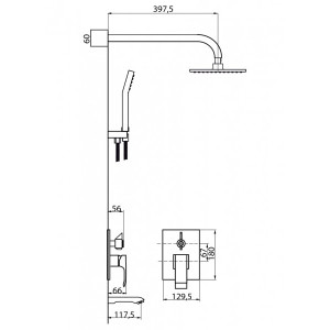 Душевая система Ahti Rauma RM405318 схема