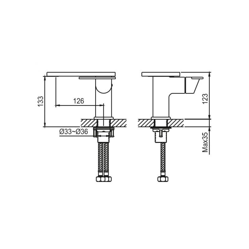 Смеситель Ahti Naantali NT201001 хром схема
