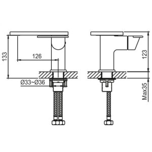 Смеситель Ahti Naantali NT201001 хром схема