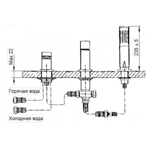 Смеситель Ahti Garda DM401001 хром схема