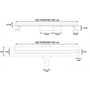 Трап для душа Rea Neo Slim Pro REA-G8401 размеры
