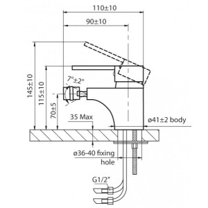 Смеситель Ahti Satakunta SK501001 хром схема