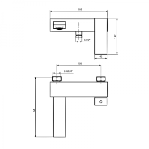 Смеситель Ahti Kerava KA405001 розовое золото схема